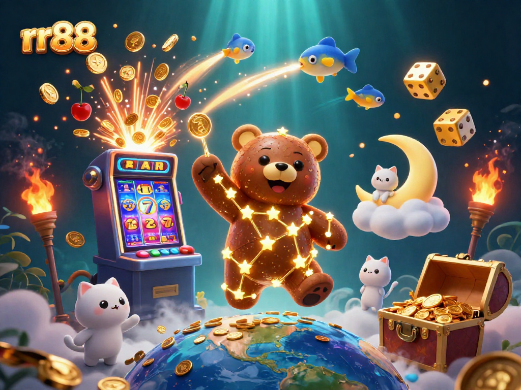 Join the fun at rr88 with colorful casino games, coins, and festive celebrations!