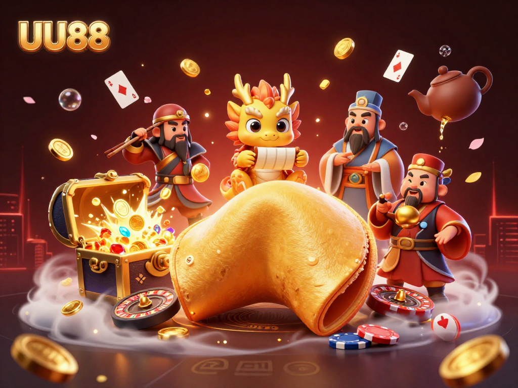 UU88 offers a vibrant casino atmosphere with golden aesthetics and immersive gaming elements.