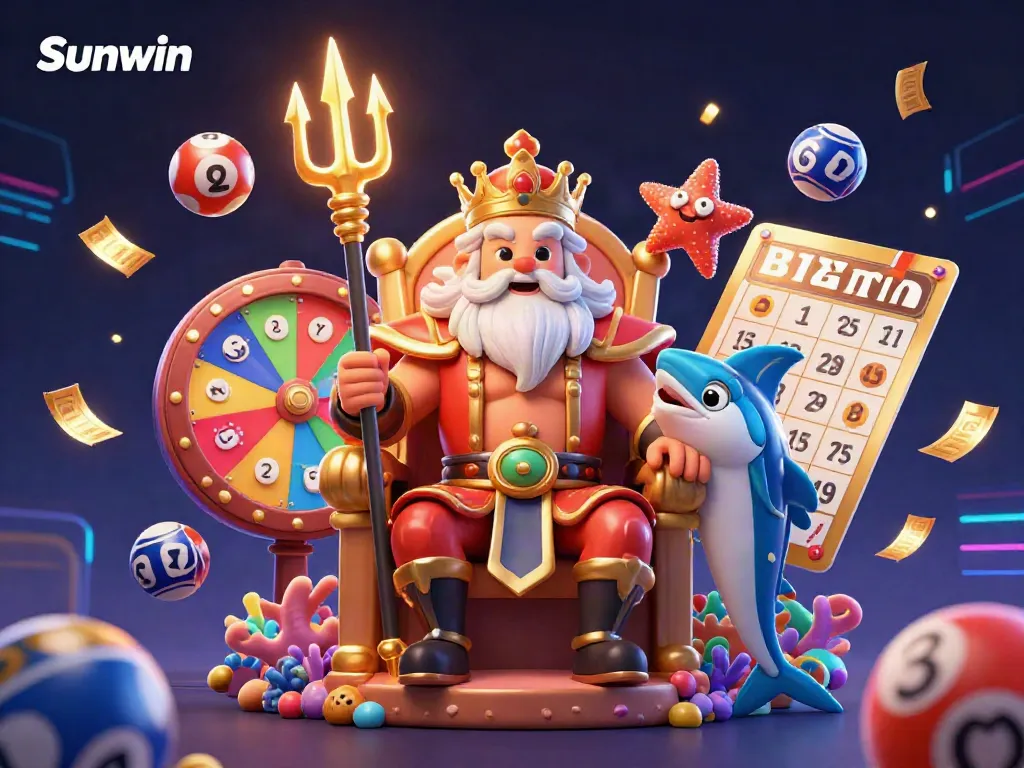 Engage with Sunwin’s vibrant gaming universe featuring Neptune, samurai, and playful lottery elements.