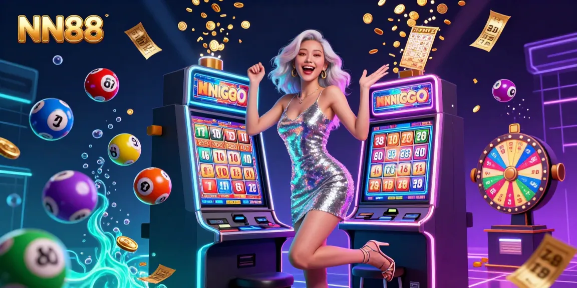 Experience the thrill of winning at NN88 with vibrant casino scenes filled with excitement and jackpot energy.