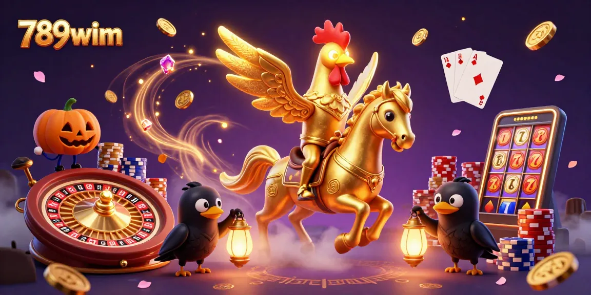 Experience thrilling action and win big with 789wim in a vibrant midnight casino scene.
