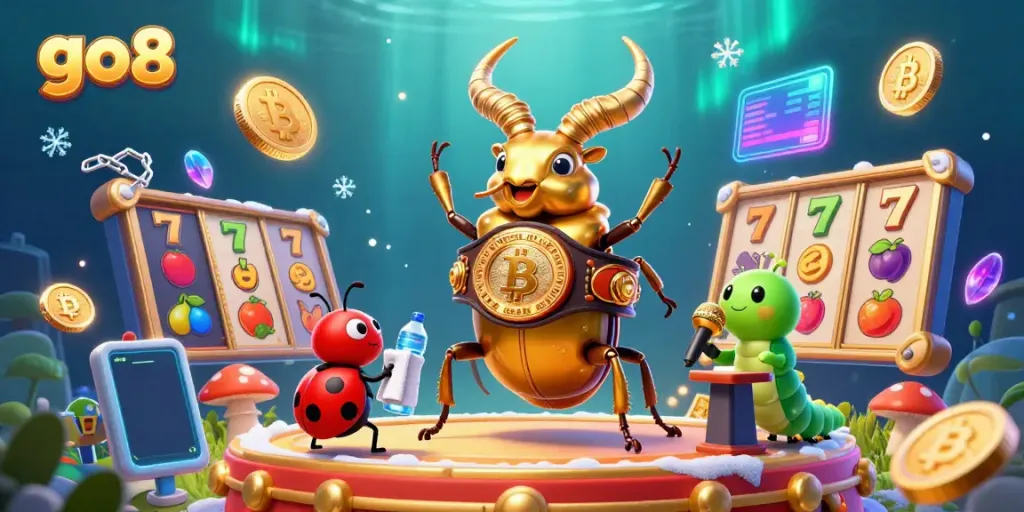 Experience exciting slot gameplay at go8 with vibrant characters and dynamic game elements.