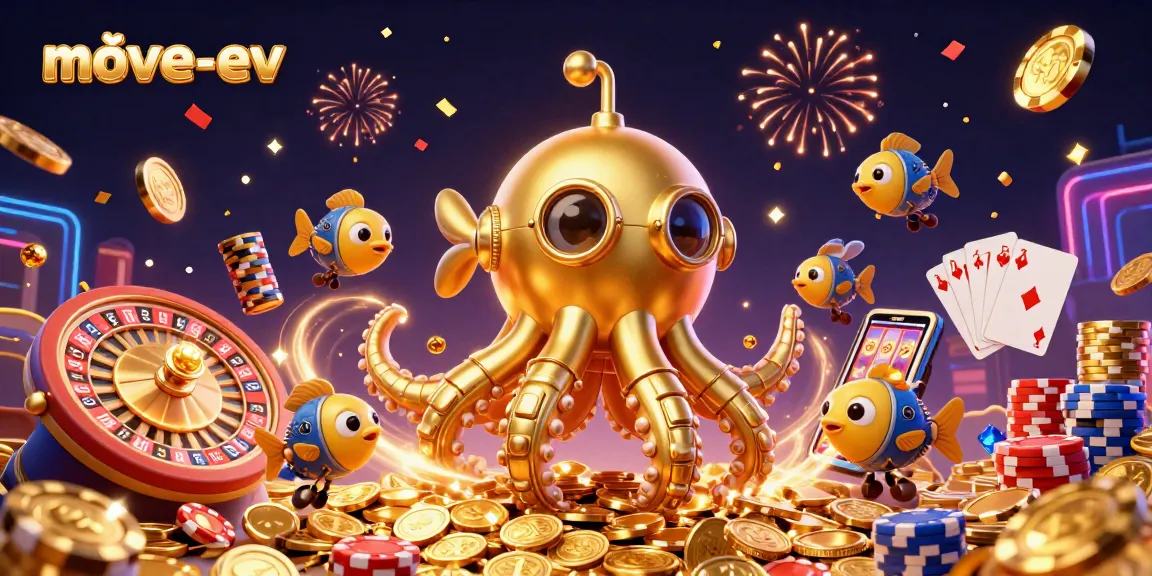 Experience the thrill of move-ev with captivating golden kraken and dynamic casino elements in action.