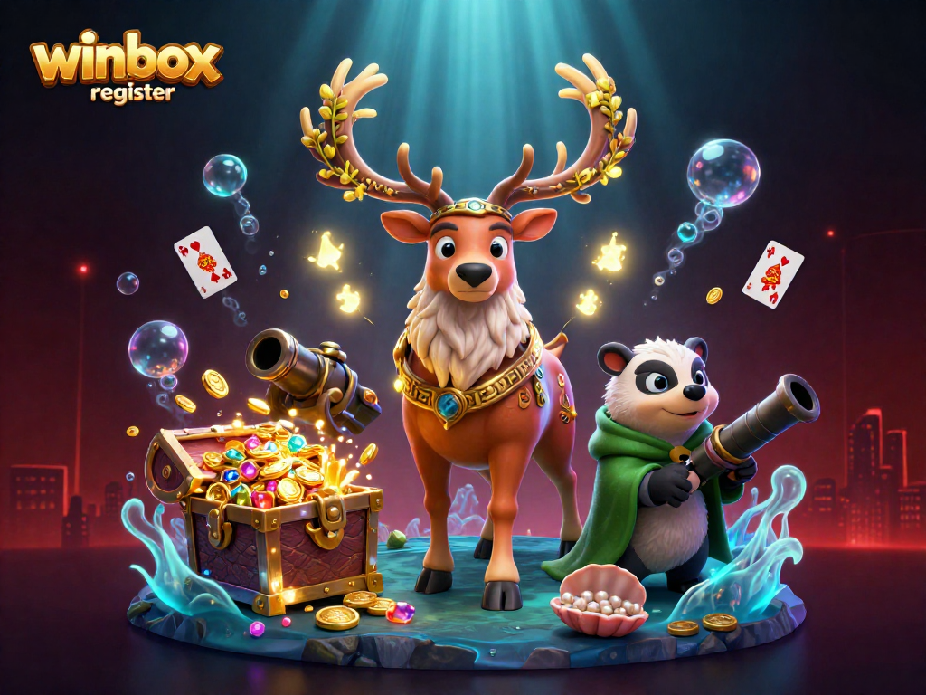 Experience the thrill of winning with winbox register in an immersive casino scene.