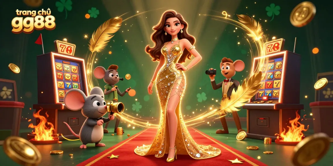 Win big at trang chủ gg88 with a vibrant casino scene featuring glamorous characters and dynamic game elements.