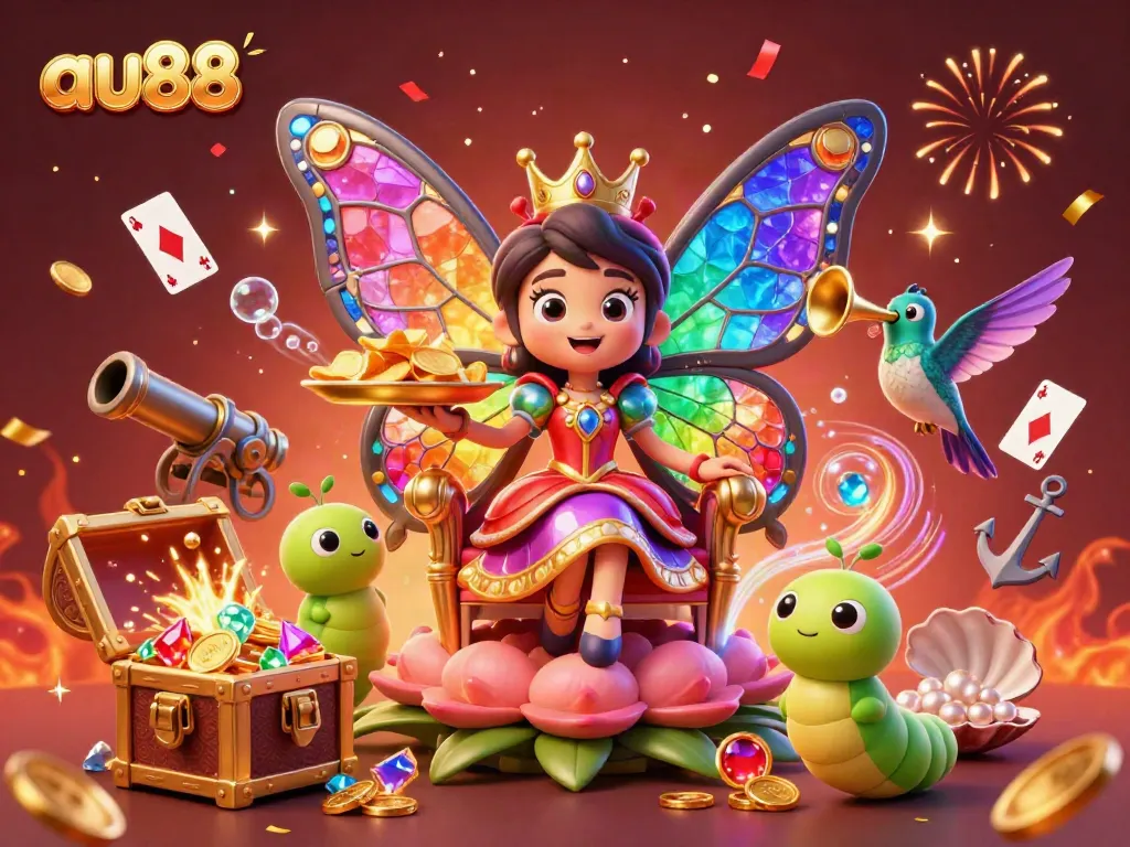 Experience the vibrant gaming world of au88 with a colorful, animated casino adventure where excitement unfolds.
