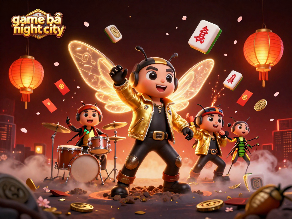 Engage with game bài night city through dynamic scenes featuring vibrant characters and casino elements.