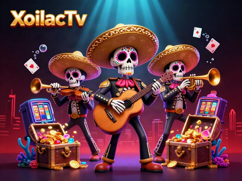 XoilacTv delivers a vibrant online casino scene featuring playful characters and dynamic gaming elements.