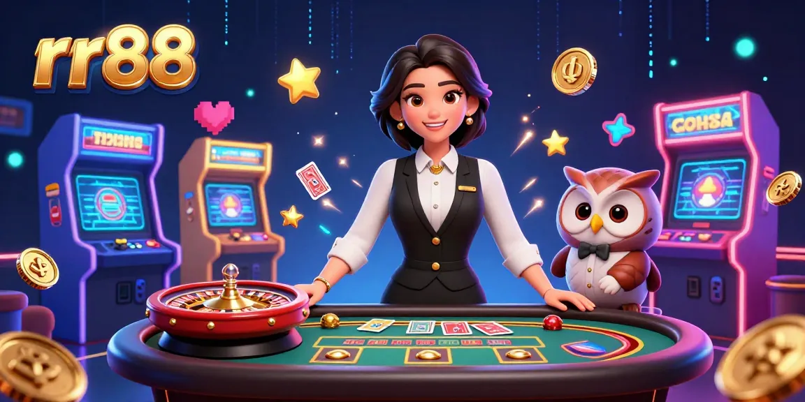 Experience the elegance of rr88 with a charming dealer dynamic at a luxury baccarat table.