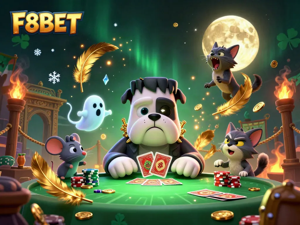 Experience thrilling gameplay with F8BET, featuring a monster dealer and magical gaming elements.
