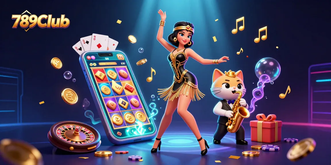 Experience thrilling gameplay at 789Club with vibrant slot games and exciting action in a 3D casino scene.