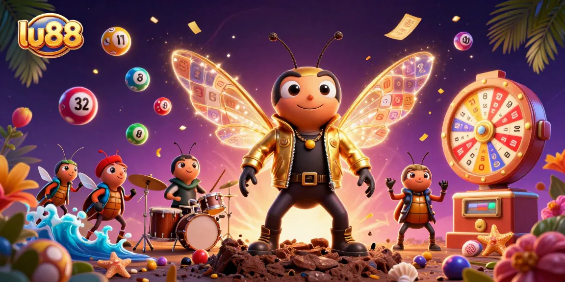 Experience the thrill of lu88 with animated characters celebrating vibrant casino games and excitement.