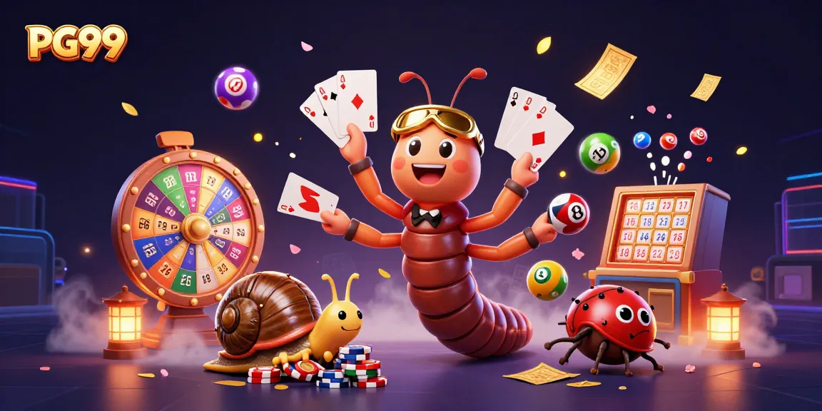 Engage with PG99’s vibrant casino scene featuring 3D characters and dynamic game elements.