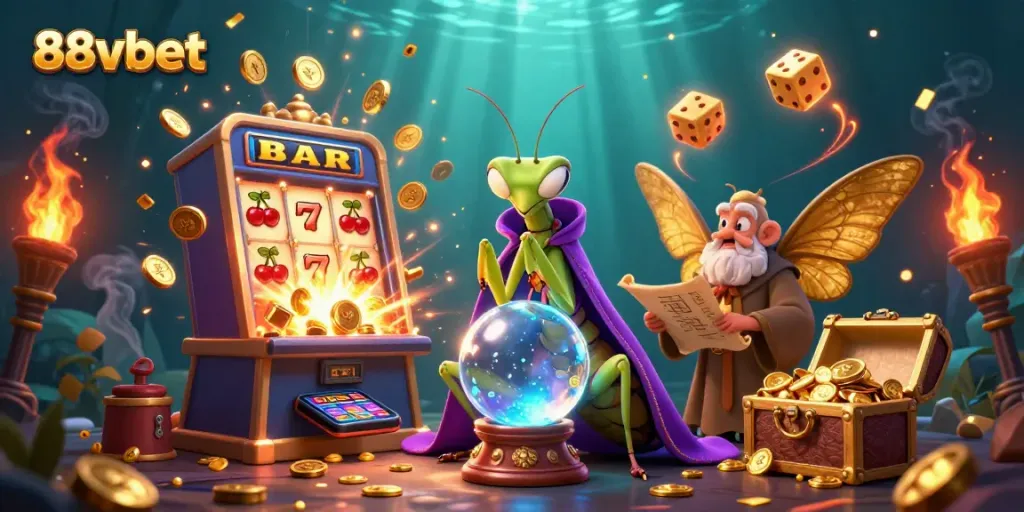Experience 88vbet's thrilling jackpot moments with vibrant casino games and dynamic characters.