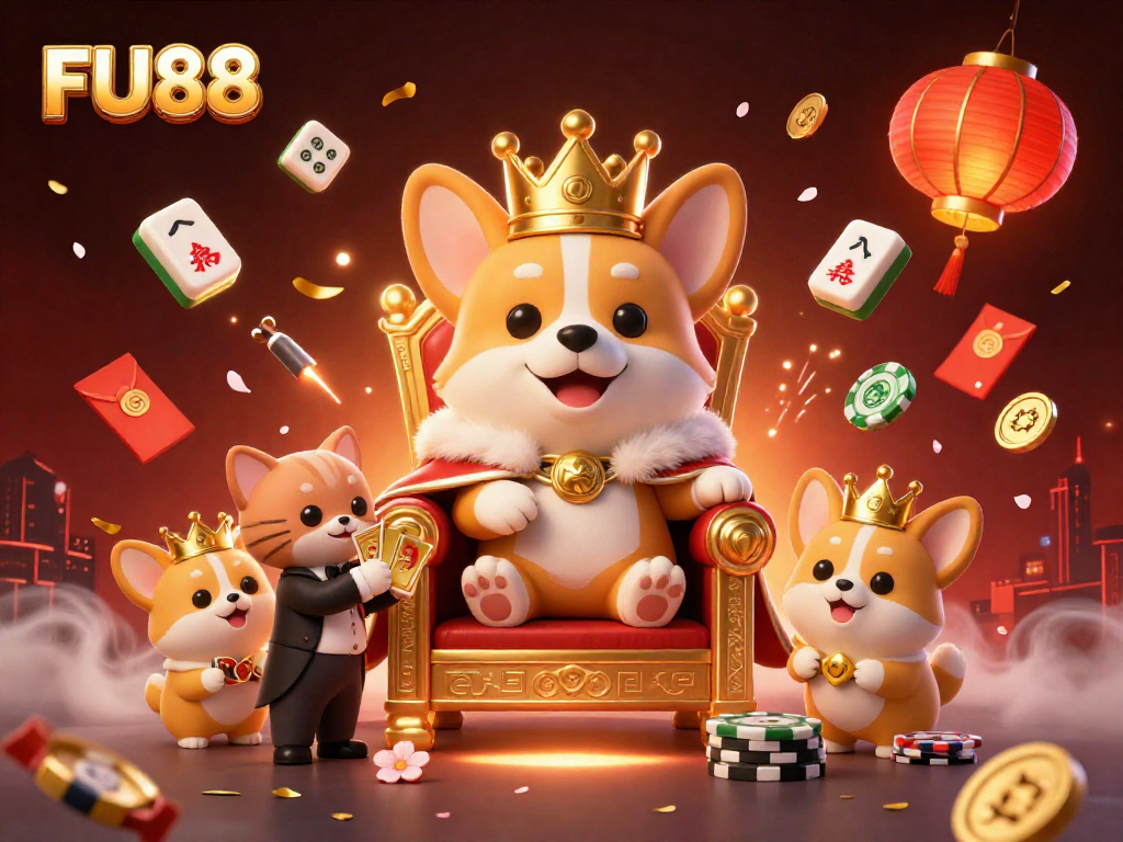 Play FU88 for exciting wins with the royal corgi and exclusive golden card deck.