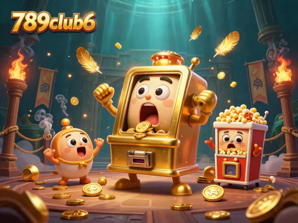 Experience thrilling jackpots at 789club6 with a lively 3D slot machine scene celebrating a big win.