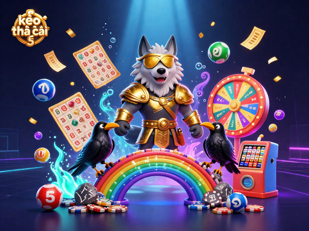 Experience kèo nhà cái 5 with dynamic scenes featuring casino elements and Norse mythology characters.
