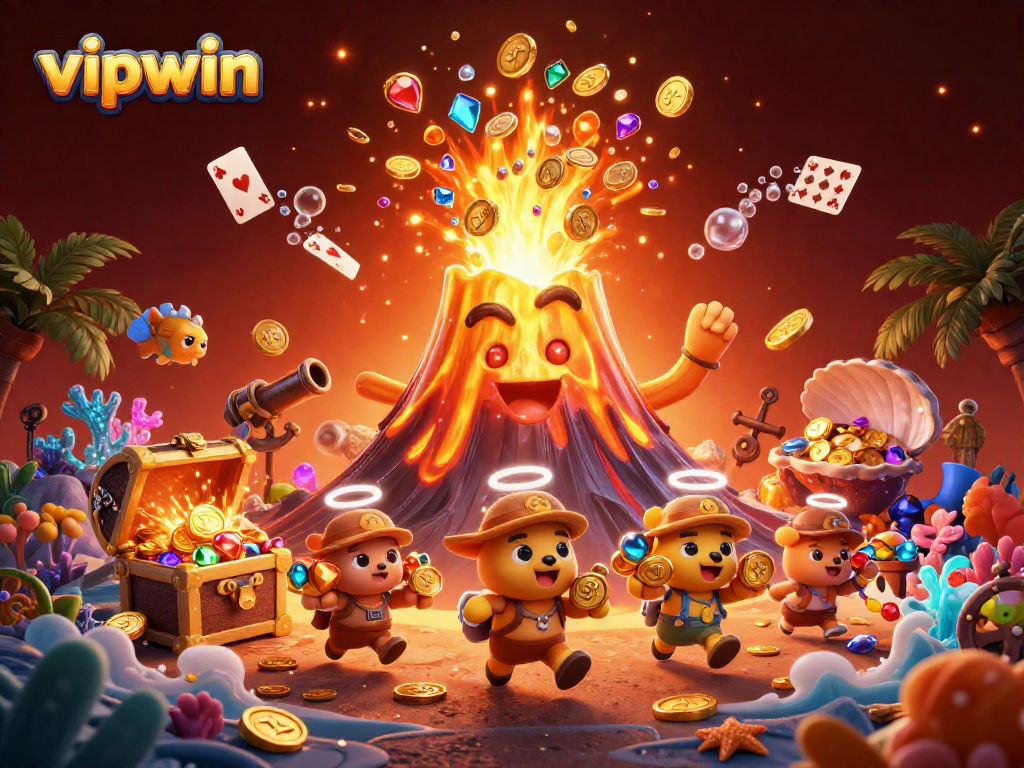 Experience thrill with vipwin in a vibrant 3D casino eruption full of treasures and dynamic gameplay.