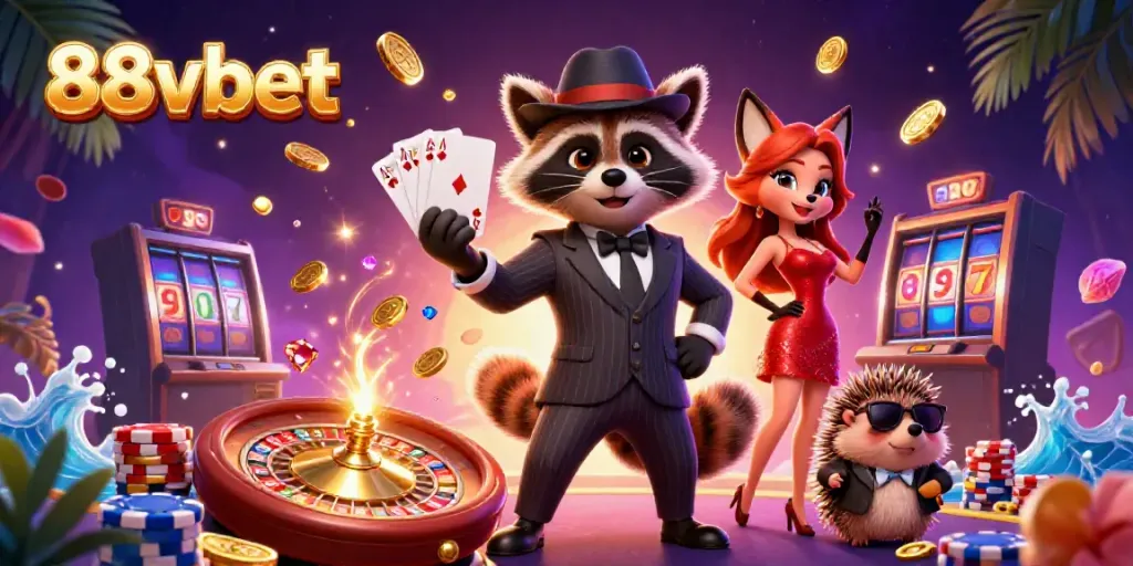 Experience thrilling wins with 88vbet's vibrant gaming scene featuring colorful casino elements.