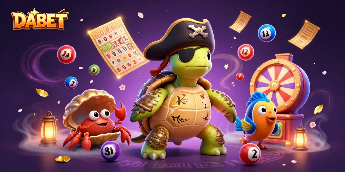 DABET offers vibrant lottery gameplay with dynamic balls and festive elements in a lively casino scene.