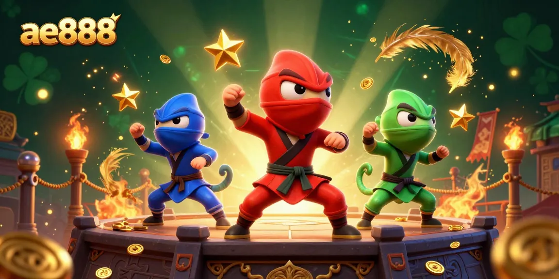 Experience thrilling gameplay with ae888 as ninja chameleons showcase dynamic martial arts.