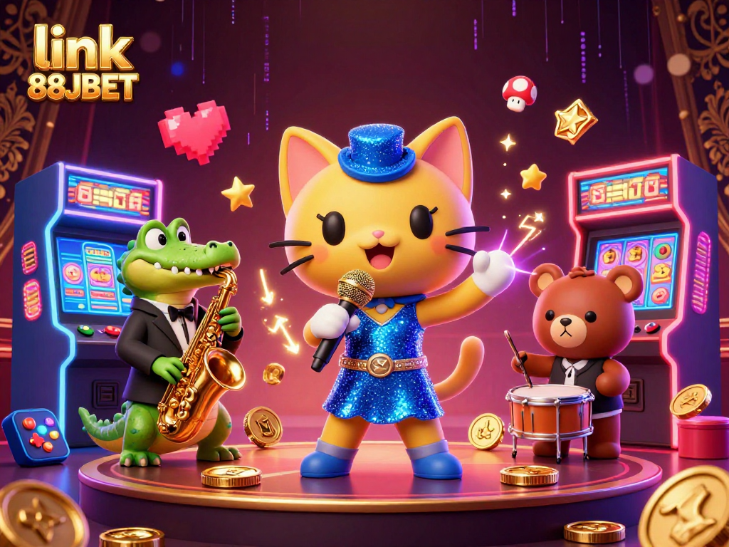 Engage with link 88JBET’s vibrant casino scene with colorful characters and exciting gaming elements.