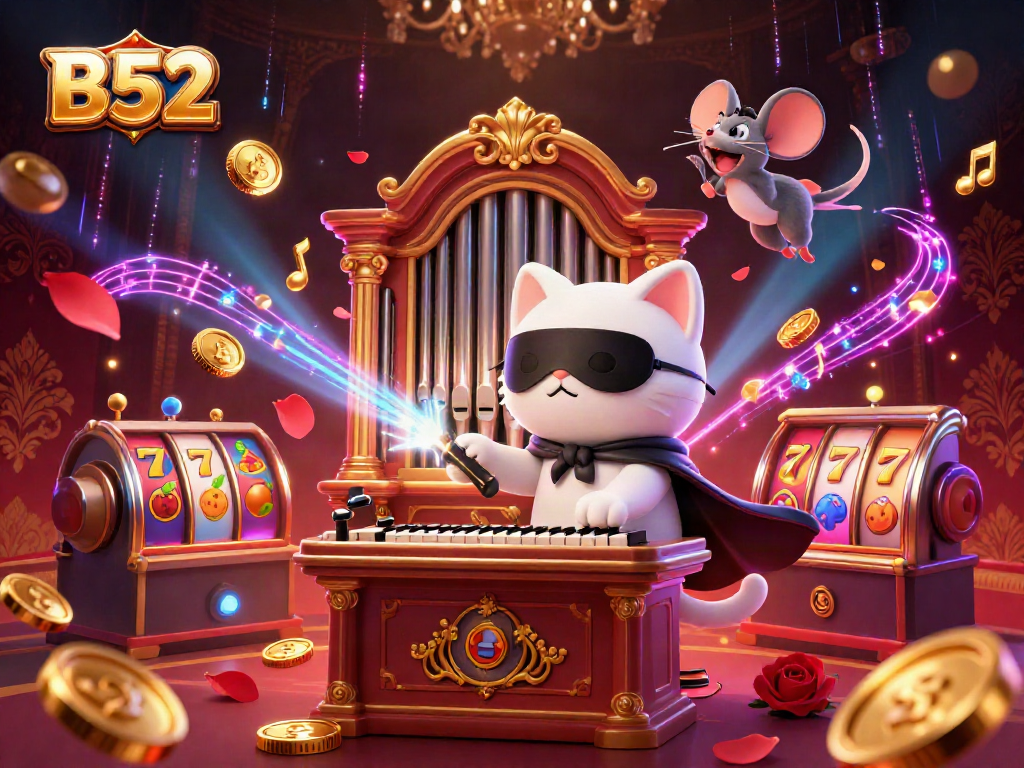 Experience the excitement of B52 at the casino with a magical scene of rich elements and vibrant characters.