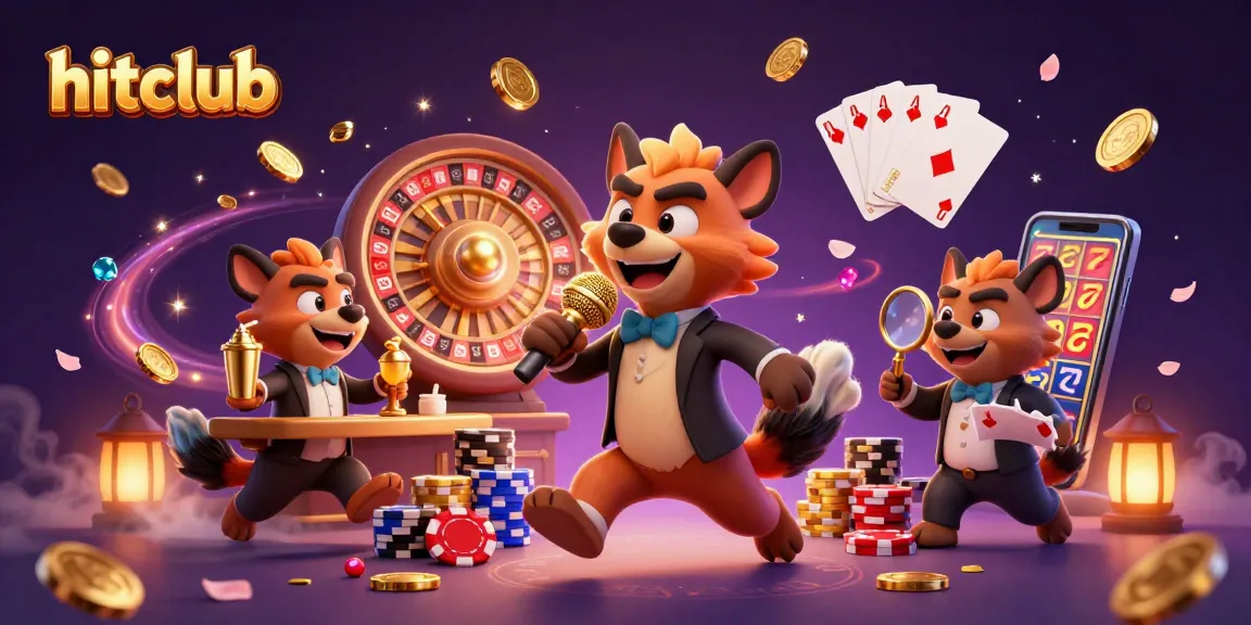 Experience thrilling gameplay at hitclub with lively hyenas in a vibrant casino scene showcasing dynamic elements.