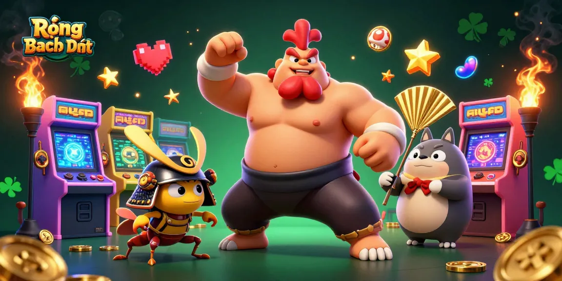 Rồng Bạch Kim showcases dynamic slots and engaging gameplay with a powerful sumo rooster and unique elements.
