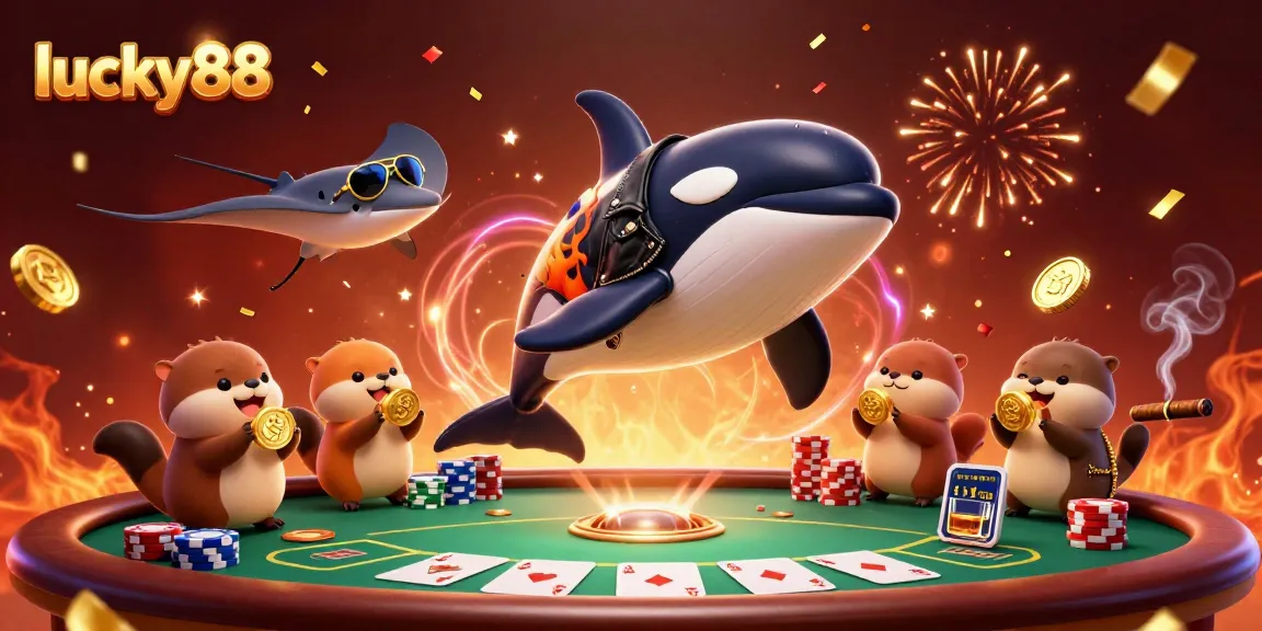 Enjoy the exciting lucky88 gaming experience with colorful characters and poker action!