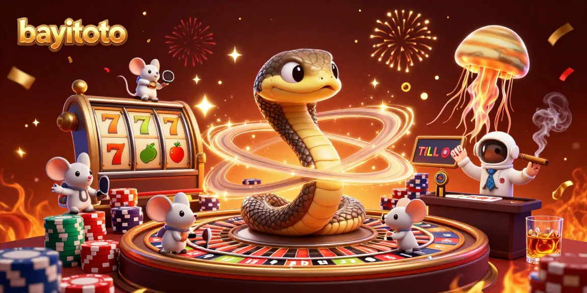 Experience thrilling gameplay at bayitoto with a vibrant cosmic casino scene featuring unique characters and dynamic game elements.