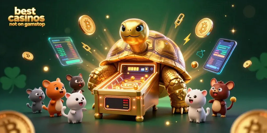 Play at the best casinos not on gamstop featuring a colossal tortoise pinball machine.