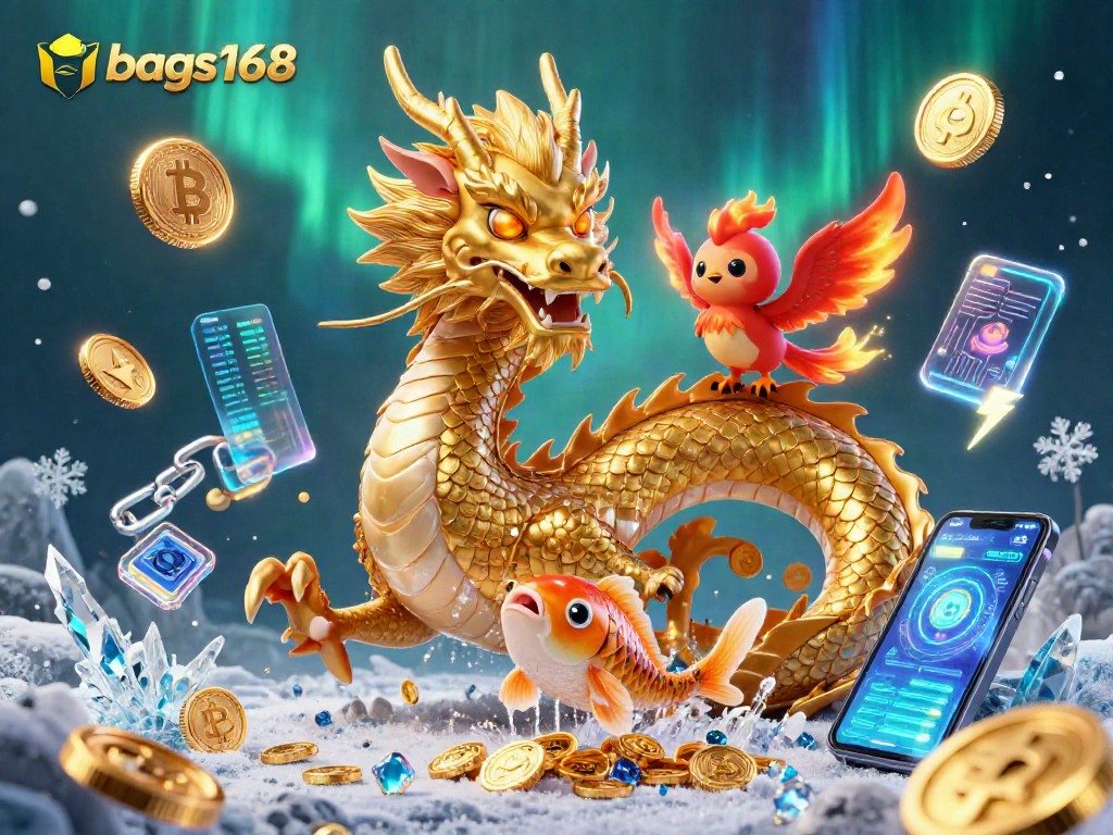 Bags168 offers immersive 3D gaming experiences with exciting golden dragon and phoenix visuals.