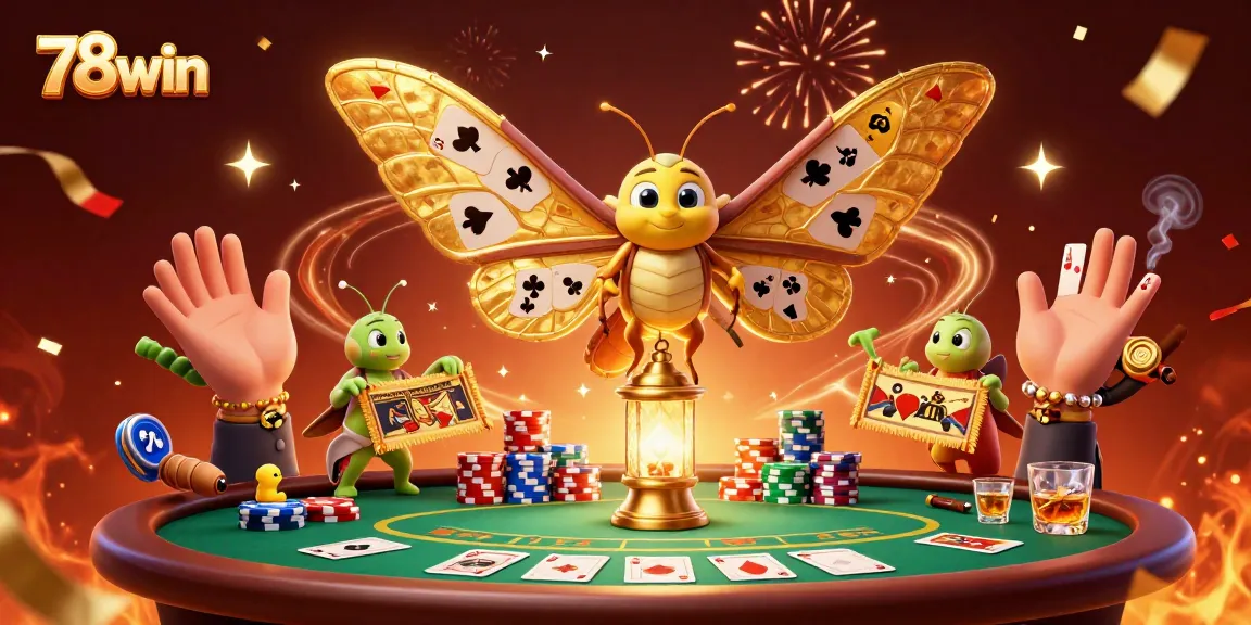 Engage in thrilling games at 78win with vibrant casino scenes illustrated in a cinematic style.