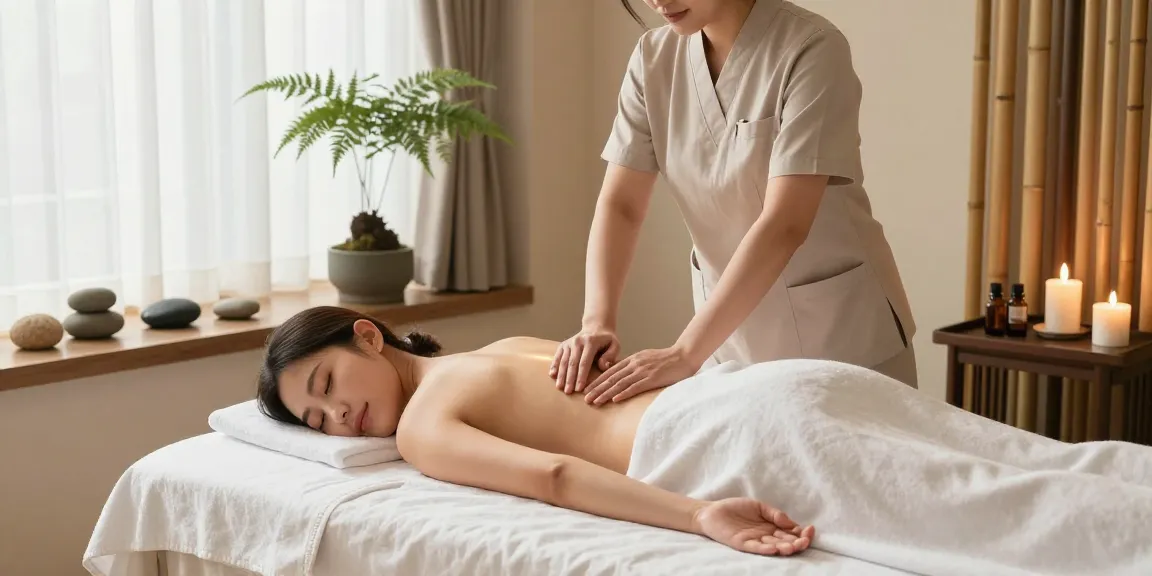 하남출장마사지 soothing massage session in a tranquil spa setting highlighting relaxation and wellness.