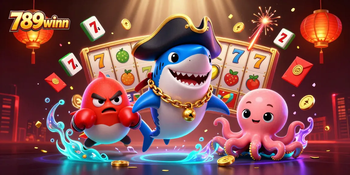 Engage with the thrilling slots experience at 789winn featuring vibrant characters and game elements.