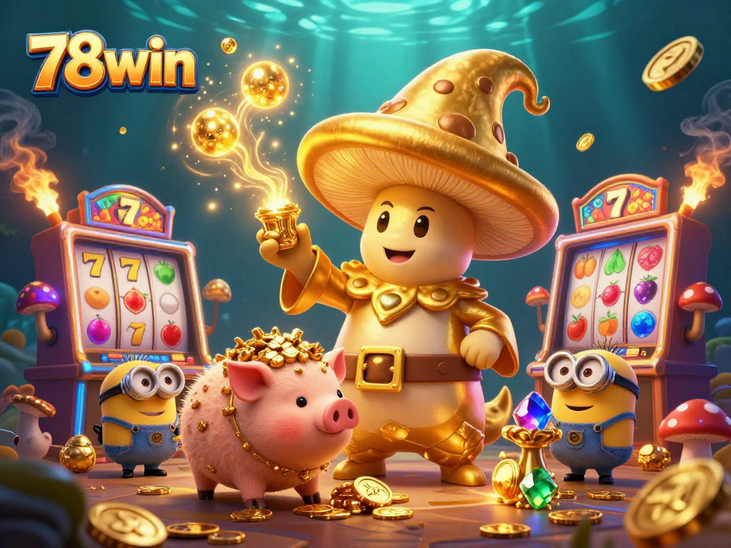 Spin the reels at 78win with a magical golden wizard and treasures galore.
