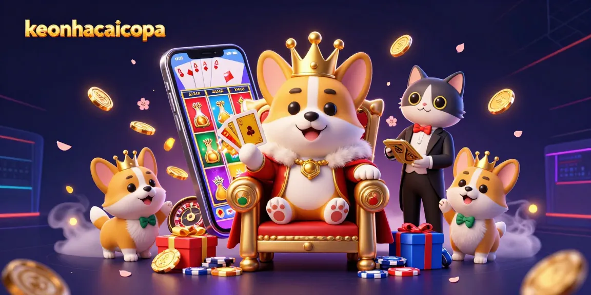 Engage with keonhacaicopa's vibrant casino scene featuring animated characters and dynamic gaming elements.