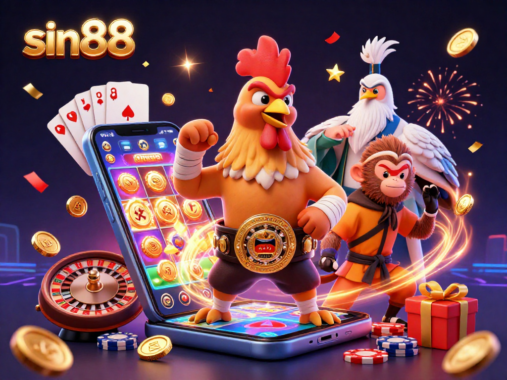 Experience thrilling gameplay with sin88 featuring vibrant characters and casino elements in celebration.