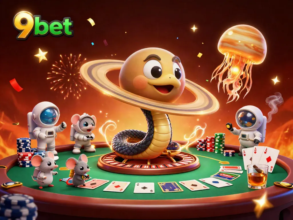 Engaging design showcasing the thrilling essence of 9bet live casino action with dynamic characters.