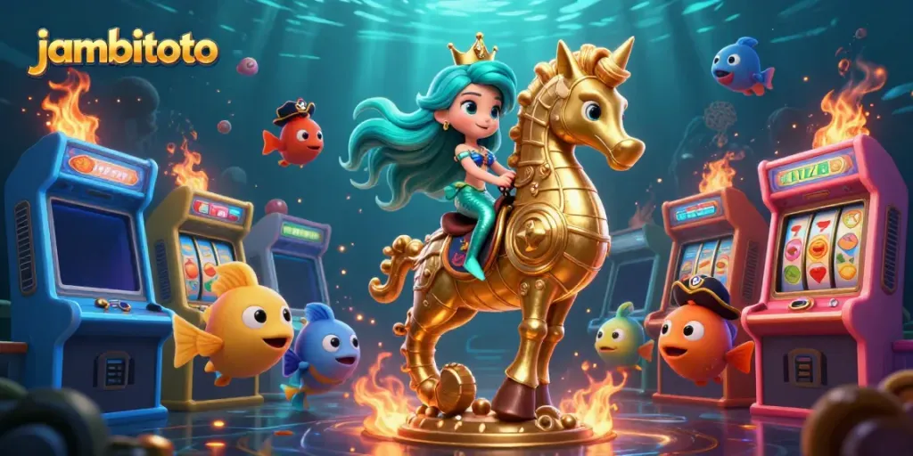 Experience thrilling jackpots with jambitoto, featuring 3D cartoon visuals and vibrant casino elements.