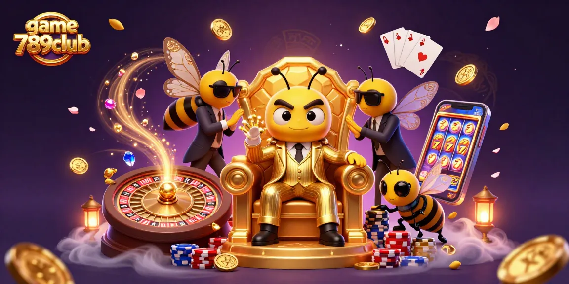 Experience the thrilling game 789club with a vivid illustration of casino elements and characters.