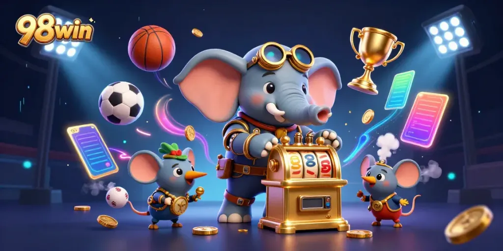 Engage with thrilling gameplay at 98win featuring steampunk-themed characters and dynamic sports elements