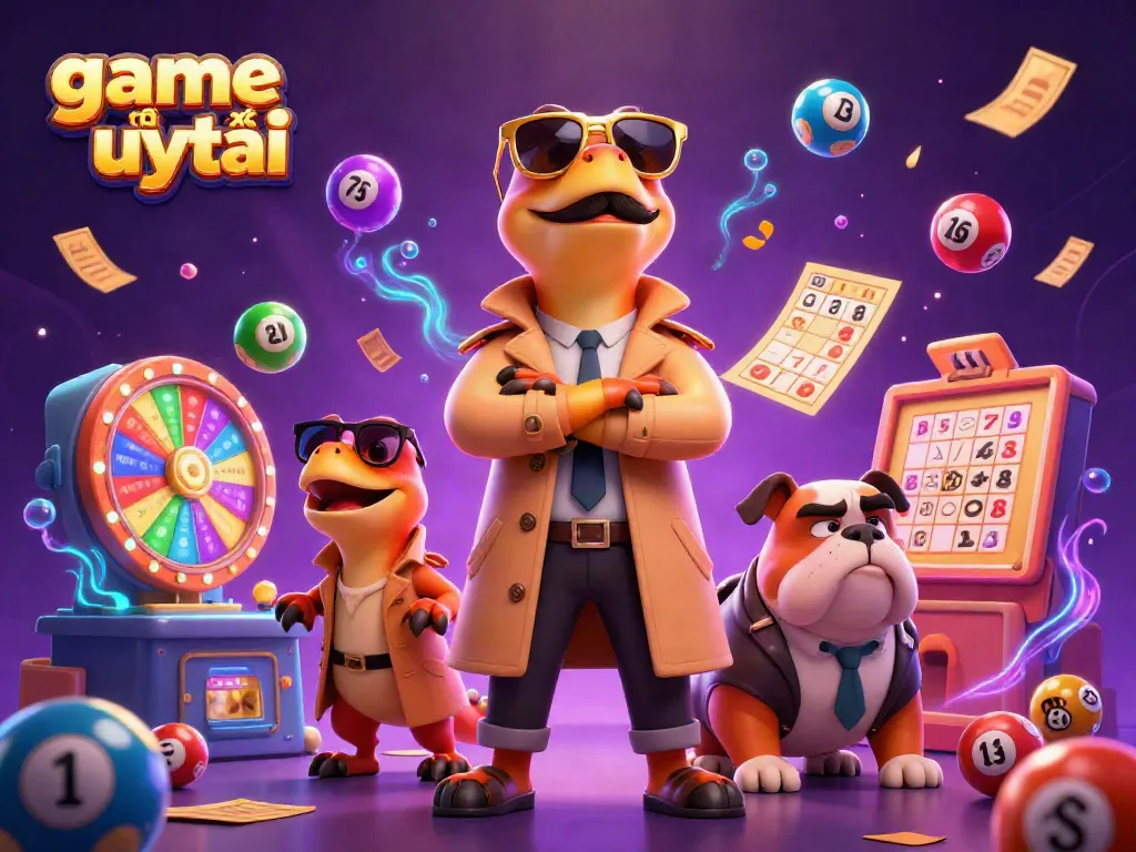 Play game tài xỉu uy tín in a vibrant casino scene with playful raptors and dynamic bursts of color.