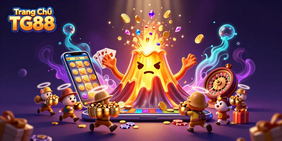 Engage with Trang Chủ TG88 through exciting gameplay with a dynamic volcano of rewards and treasures!