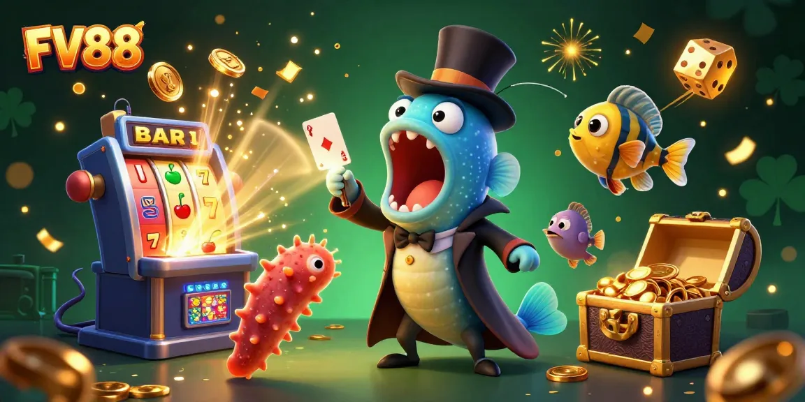 Engage in thrilling casino action with FV88, featuring vibrant characters and exciting games bursting with rewards.