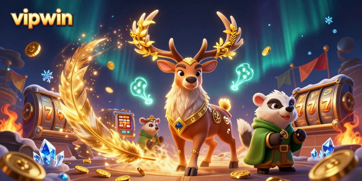 Experience thrilling vipwin gameplay with vibrant characters and casino elements in this dynamic scene.