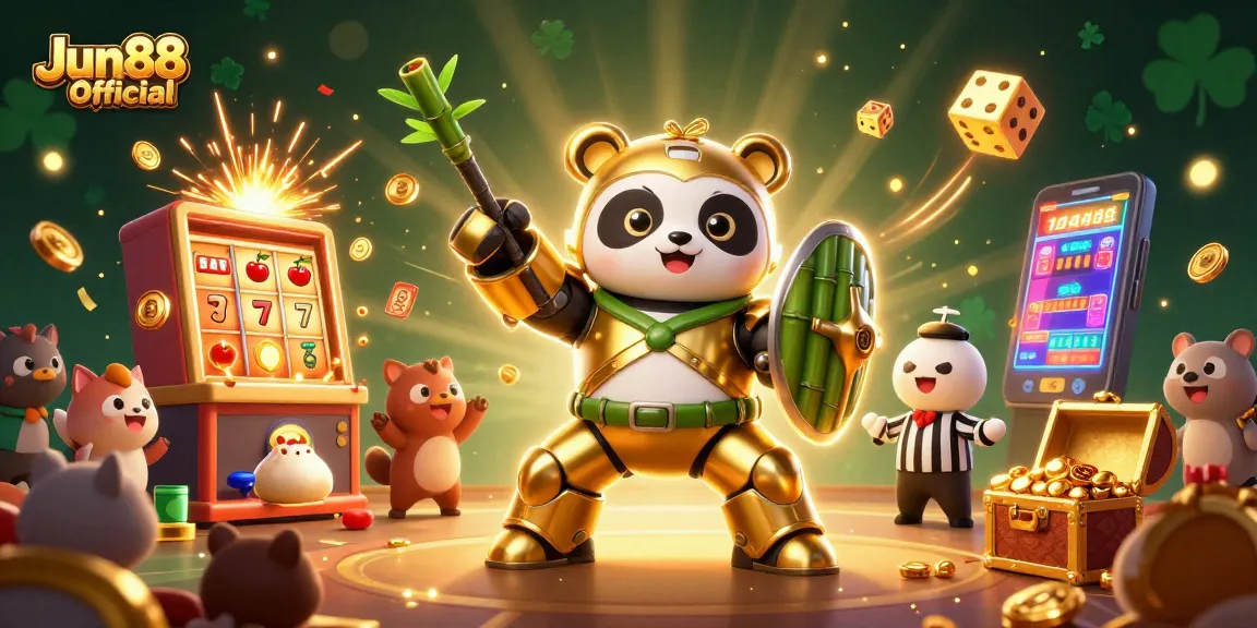 Experience the thrill of winning with Jun88 Official in a dazzling casino scene filled with excitement.