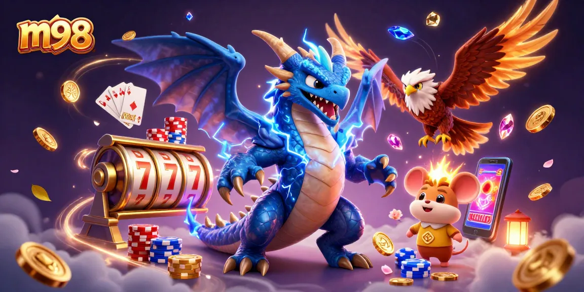 Spin the exciting m98 slot machine filled with colorful graphics and thrilling winnings.