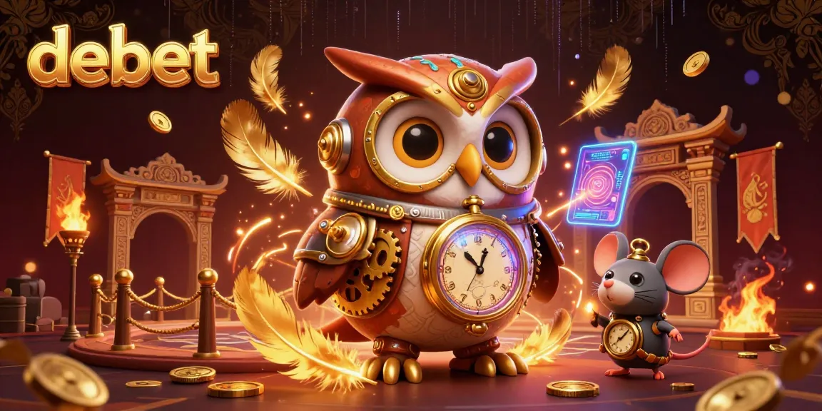 Experience thrilling bets at debet with a lively casino scene featuring steampunk elements and magical effects.